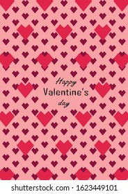 saint valentine's day holidal love pattern card