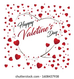 Saint valentine's day and holiday objects. Vector illustration. Heart and love backgrounds.