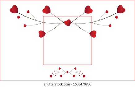 Saint valentine's day and holiday objects. Vector illustration. Heart and love postcard backgrounds.
