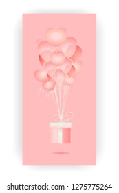 saint valentine's day. illustration. balloons. gift. vector EPS10 