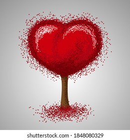 Saint Valentines Day vector illustration / red heart