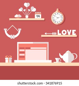 saint valentines day workstation