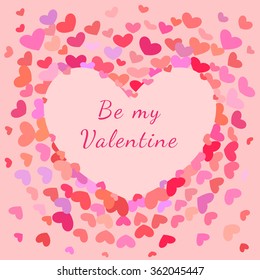 Saint Valentines Greeting Card, Banner and background  with Hearts