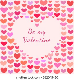 Saint Valentines Greeting Card, Banner and background  with Hearts