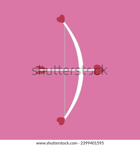 Saint Valentine's Love Arrows Heart Shaped. Cupid's Accessories isolated in Pink and Red. Love Arrow icons for February 14. Part of a Saint Valentine's Celebration Day icon set