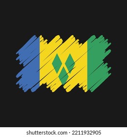 Pincel de bandera de San Vicente. Bandera nacional