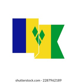 Saint vincent flags icon set, Saint vincent independence day icon set vector sign symbol