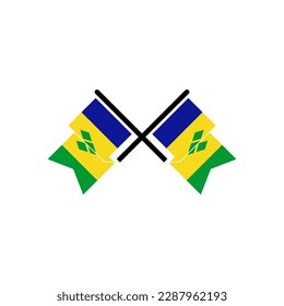 Saint vincent flags icon set, Saint vincent independence day icon set vector sign symbol