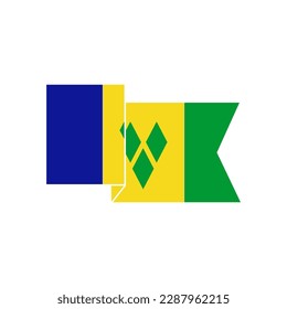 Saint vincent flags icon set, Saint vincent independence day icon set vector sign symbol