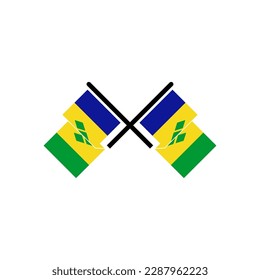 Saint vincent flags icon set, Saint vincent independence day icon set vector sign symbol