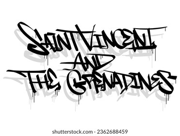 SAINT VINCENT AND THE GRENADINES country graffiti tag style