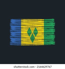 Saint Vincent and the Grenadines Flag Brush. National Flag