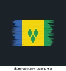 Pincel de la bandera de San Vicente y las Granadinas. Bandera nacional