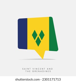 Saint Vincent  the Grenadines flag bubble chat icon