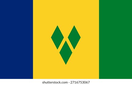Icono de la bandera de San Vicente y las Granadinas en alta calidad
