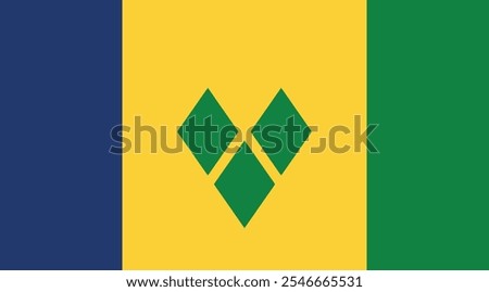 Saint Vincent And Grenadines Flag Illustration Premium Quality High Resolution 300DPI