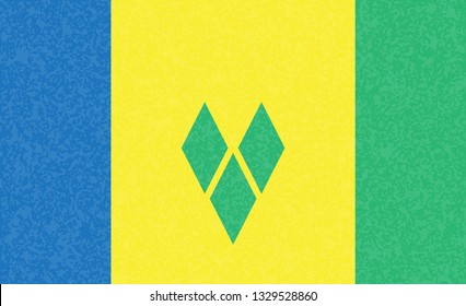 Saint Vincent and the Grenadines flag. Simple vector Saint Vincent and the Grenadines flag 