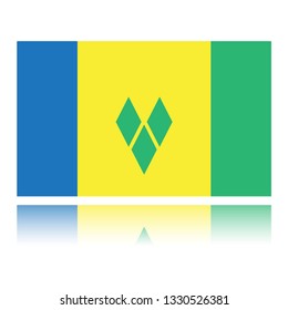 Saint Vincent and the Grenadines flag. Simple vector Saint Vincent and the Grenadines flag 