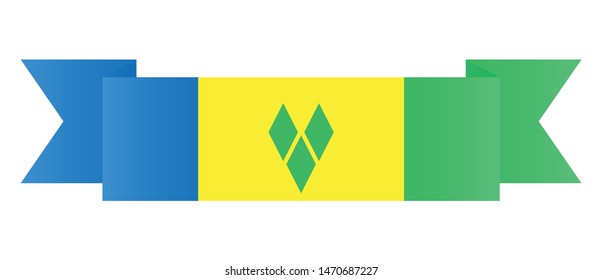 Saint Vincent and the Grenadines flag. Simple vector Saint Vincent and the Grenadines flag 