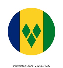 Saint Vincent and the Grenadines flag simple illustration for independence day or election