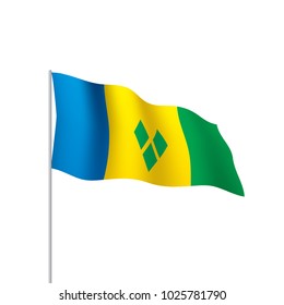 Saint Vincent and the Grenadines flag, vector illustration on a white background