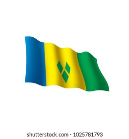 Saint Vincent and the Grenadines flag, vector illustration on a white background