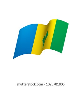 Saint Vincent and the Grenadines flag, vector illustration on a white background
