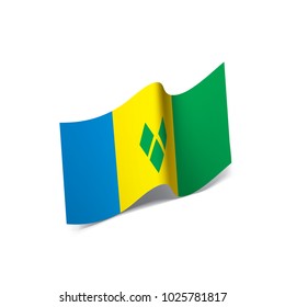 Saint Vincent and the Grenadines flag, vector illustration on a white background