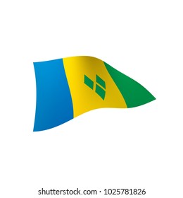 Saint Vincent and the Grenadines flag, vector illustration on a white background