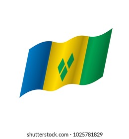 Saint Vincent and the Grenadines flag, vector illustration on a white background