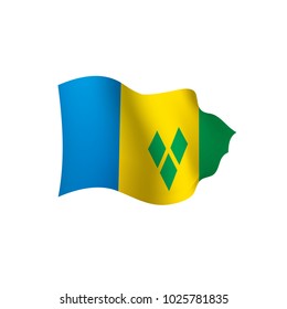 Saint Vincent and the Grenadines flag, vector illustration on a white background