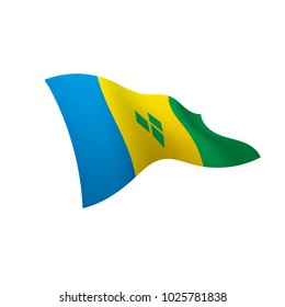 Saint Vincent and the Grenadines flag, vector illustration on a white background