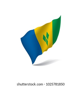Saint Vincent and the Grenadines flag, vector illustration on a white background