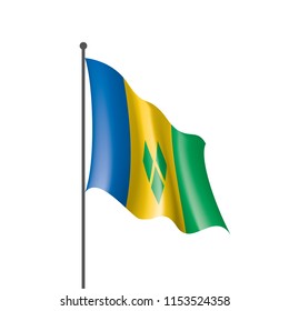 Saint Vincent and the Grenadines flag, vector illustration on a white background