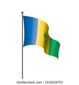 Saint Vincent and the Grenadines flag, vector illustration on a white background