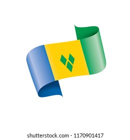 Saint Vincent and the Grenadines flag, vector illustration on a white background