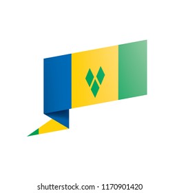 Saint Vincent and the Grenadines flag, vector illustration on a white background