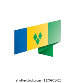 Saint Vincent and the Grenadines flag, vector illustration on a white background