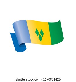 Saint Vincent and the Grenadines flag, vector illustration on a white background