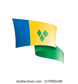 Saint Vincent and the Grenadines flag, vector illustration on a white background