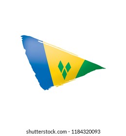 Saint Vincent and the Grenadines flag, vector illustration on a white background.