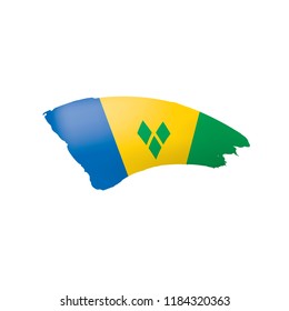 Saint Vincent and the Grenadines flag, vector illustration on a white background.