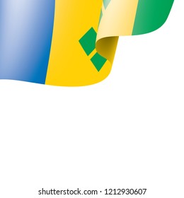Saint Vincent and the Grenadines flag, vector illustration on a white background
