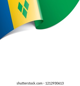 Saint Vincent and the Grenadines flag, vector illustration on a white background