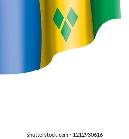 Saint Vincent and the Grenadines flag, vector illustration on a white background