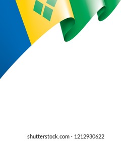 Saint Vincent and the Grenadines flag, vector illustration on a white background