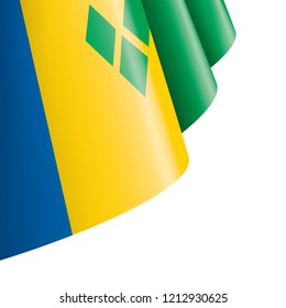 Saint Vincent and the Grenadines flag, vector illustration on a white background