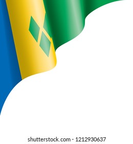 Saint Vincent and the Grenadines flag, vector illustration on a white background