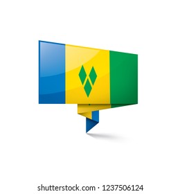 Saint Vincent and the Grenadines flag, vector illustration on a white background