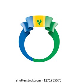 Saint Vincent and the Grenadines flag, vector illustration on a white background